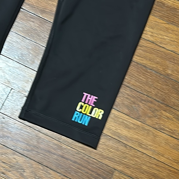 The Color Run Black Running Capris, Sz Lg - Picture 2 of 4